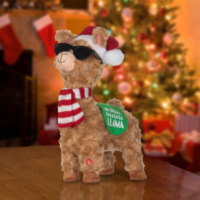 Animated Musical Plush Christmas Llama