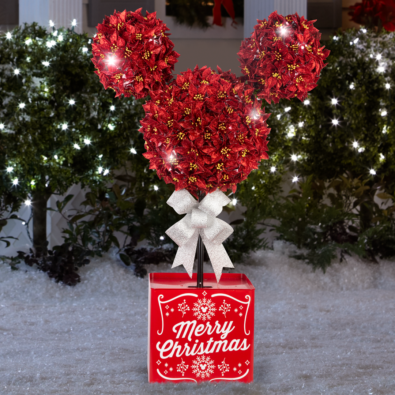 Mickey Mouse Poinsettia Topiary