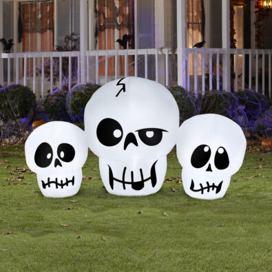Airblown® Inflatable Skull Trio with Flashing Lights