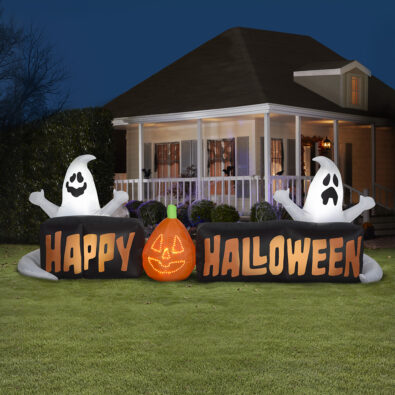 Airblown® Inflatable Happy Halloween Sign with Micro Lights