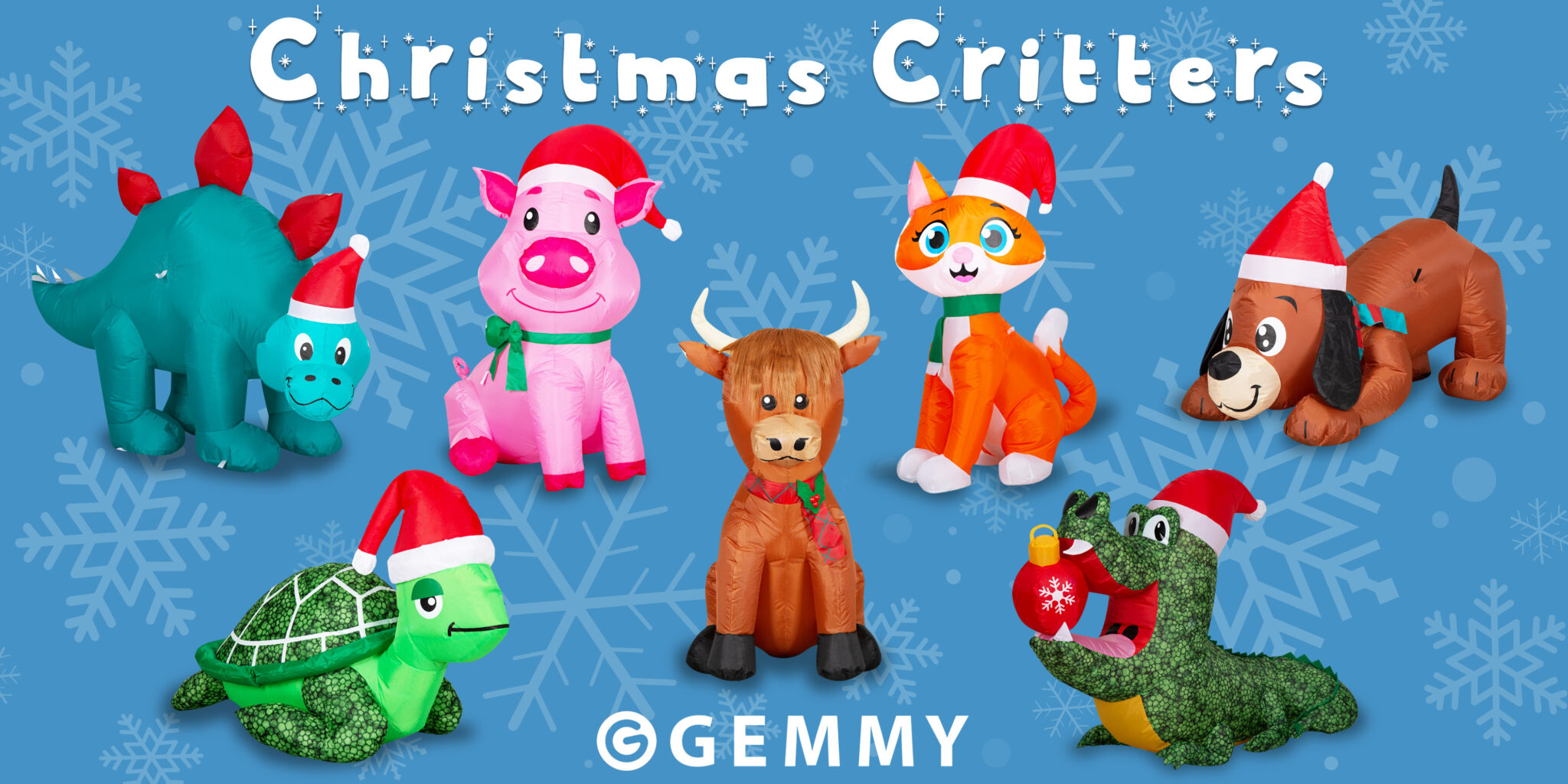 CUTENESS ALERT! Inflatable Christmas Critters for Holiday Fun Gemmy